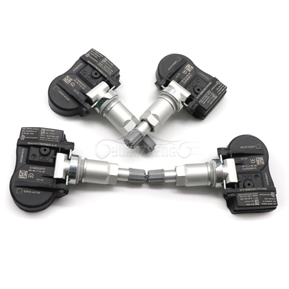 4-pack of new TPMS 52933-4H100 tire pressure monitoring sensors for Hyundai H-1 Starex