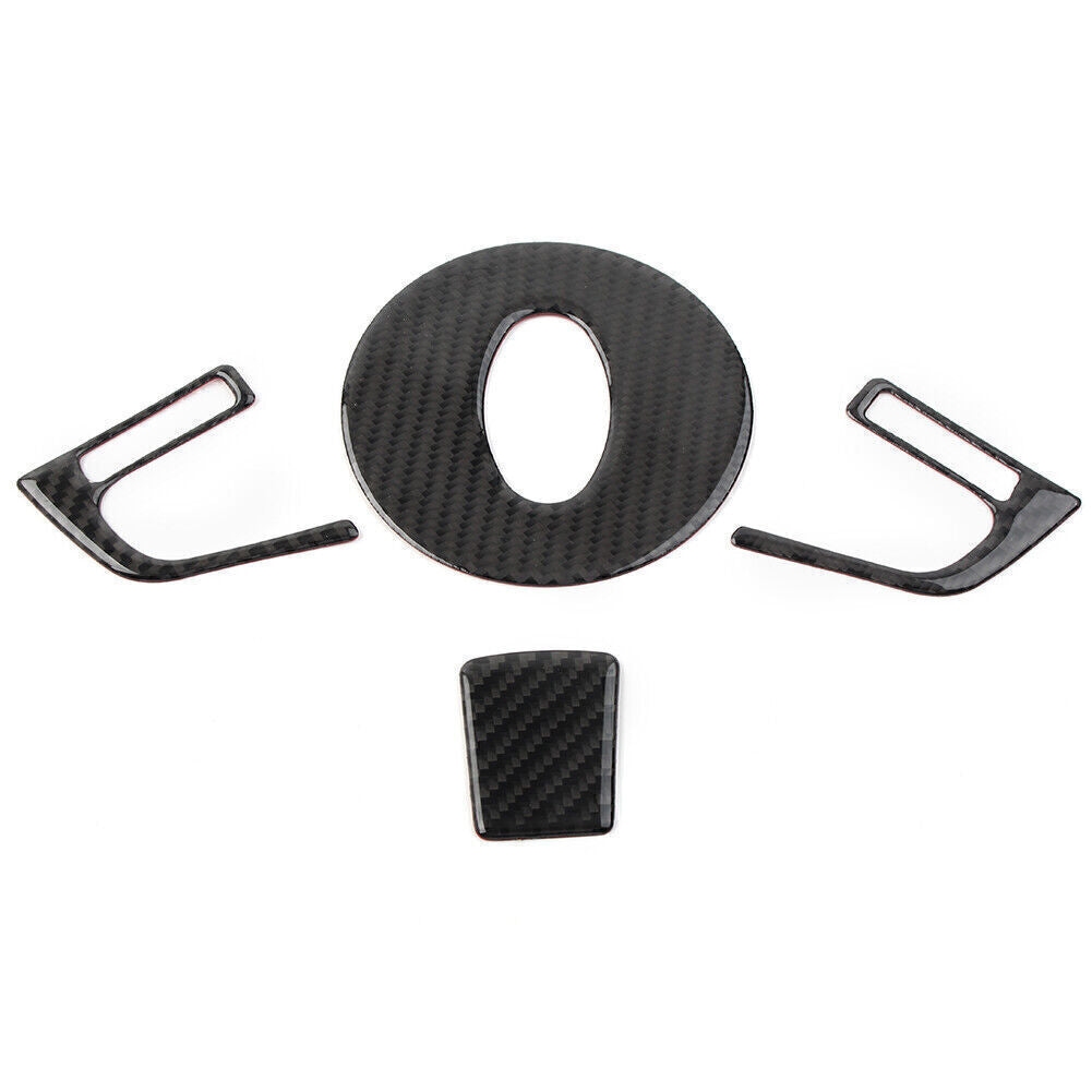 Steering Wheel Cover Kit for Subaru Forester 2013-2018 Carbon Fiber Black 4PCs