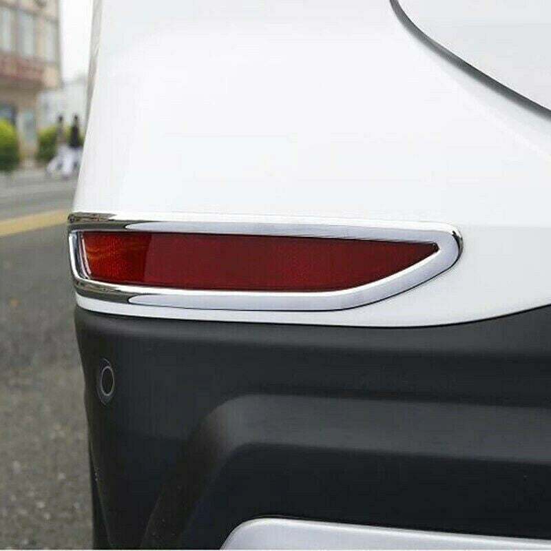 Chrome 2X Rear Fog Lamp Bumper Light Cover Trim for Chevrolet Equinox 2017-2021