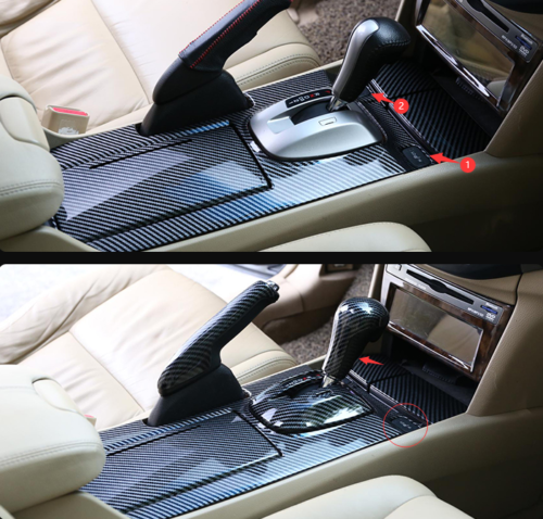 for Honda Accord Crosstour 2008-2012 Carbon Fiber Console Gear Shift Panel trim