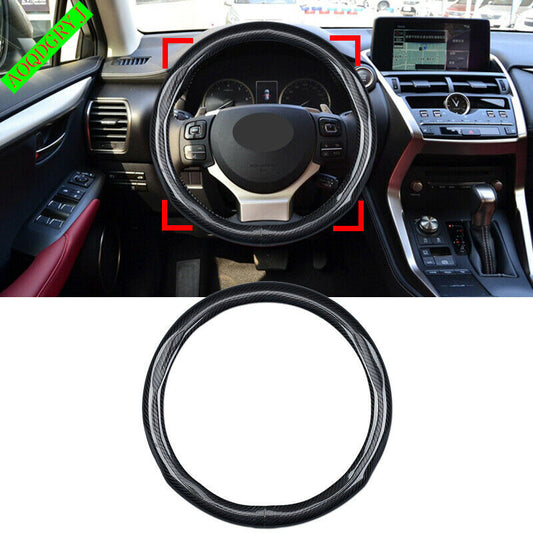 for LEXUS NX RX for ES IS UX CT LX LS Carbon look Rubber Steering Wheel Cover Trim