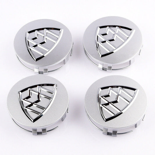 4-piece set of 75mm center hubcaps with badges for Mercedes - for Maybach wheels S400 S600