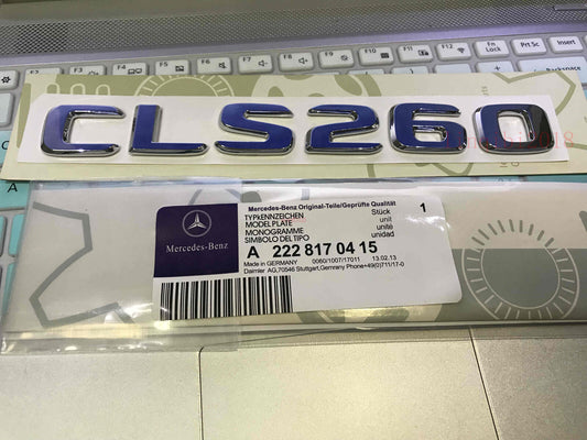 Chrome CLS260 Rear Trunk Emblem Decal Badge