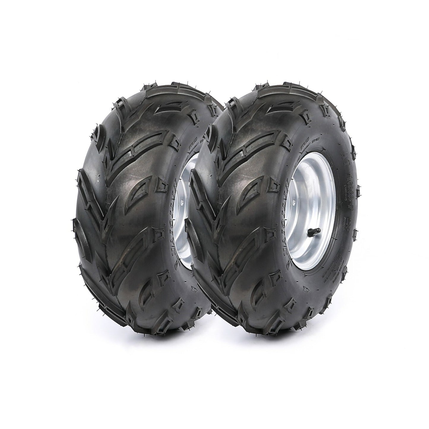 2-Piece Set of 16x8-7 Tires, Rim, 4 Bolts, 7-inch Wheels, 16x8x7 Suitable for Mini Bikes, All-Terrain Vehicles, Four-Wheel Go-Karts