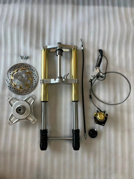 for Honda DAX CT70 Inverted Fork Gold Disc Brake for Mini Trail Shocks Suspension
