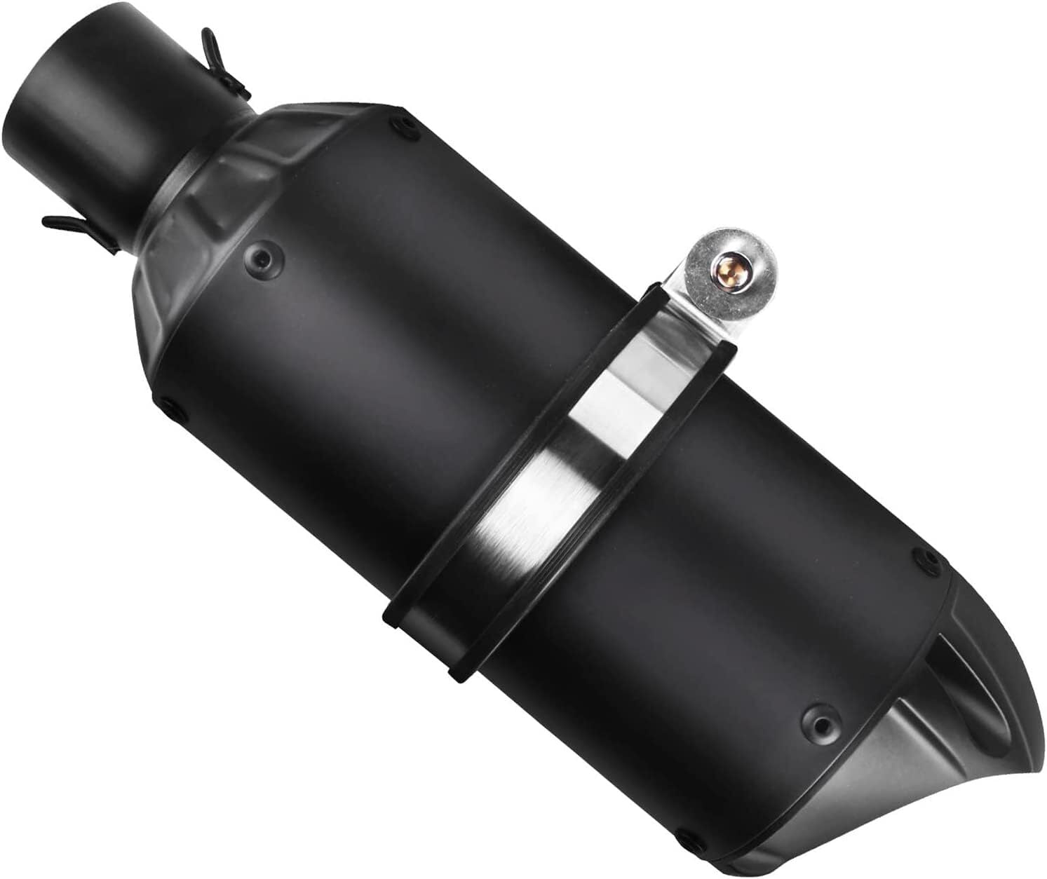 Universal 1.5-2 Motorcycle Short Exhaust Muffler fits most motorcycles, (Black)