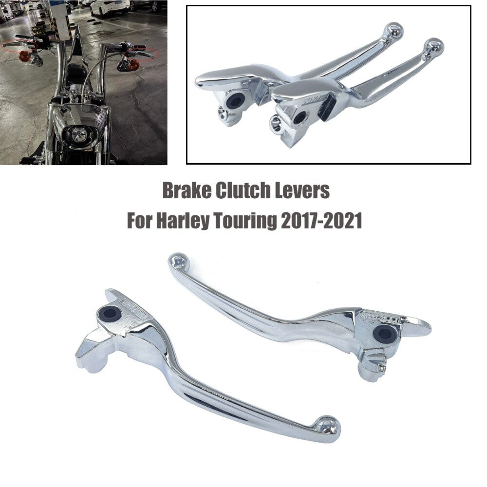 Chrome Hand Levers Brake Lever Clutch Lever for Harley Touring 2019-2021 Trike