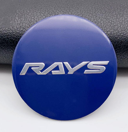 4-Piece Set of 45mm Dark Blue Light Wheel Center Stickers, Wheel Hub Stickers, and Rim Stickers