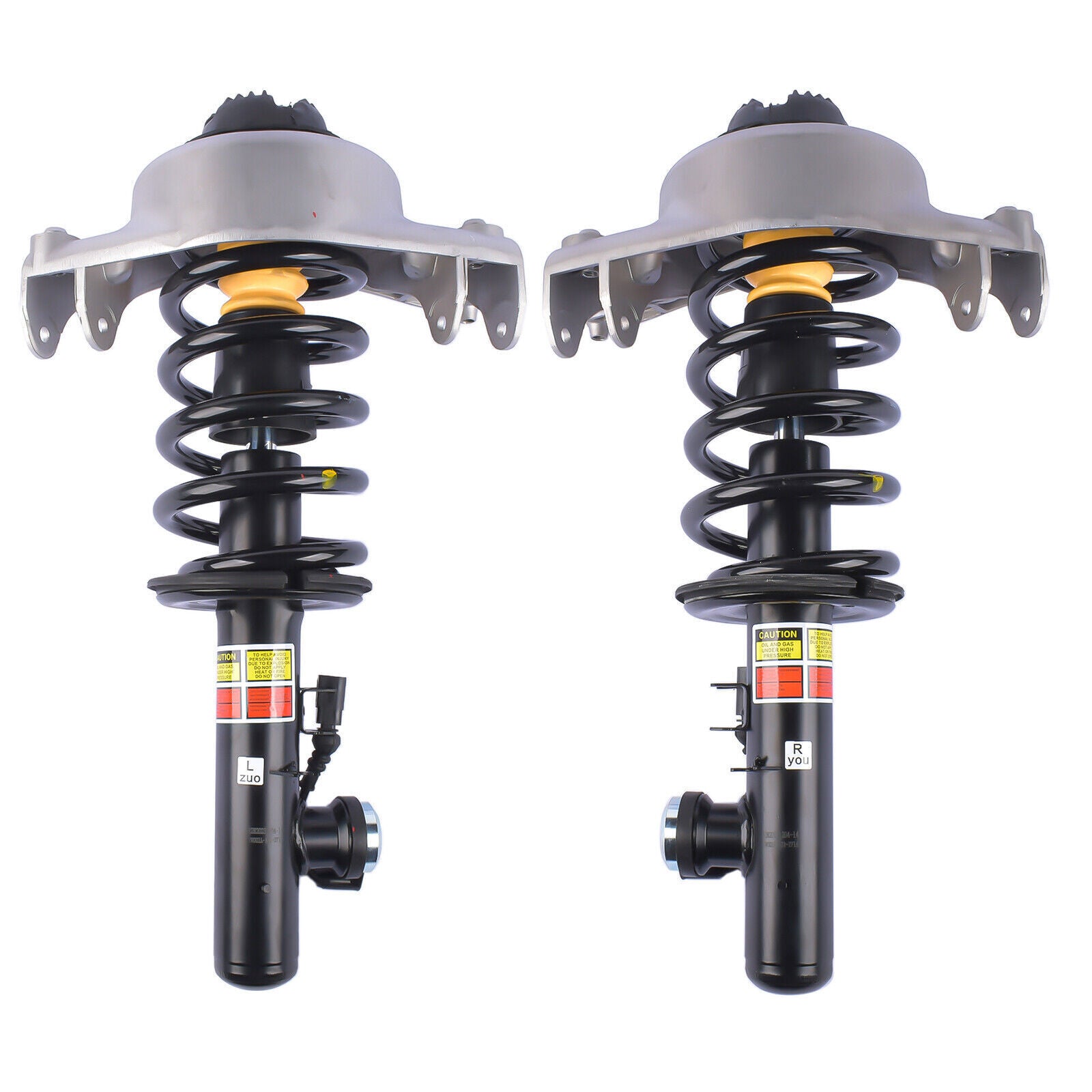 A pair of rear left shock absorber struts are suitable for BMW 3 Series and 4 Series F30, F31, 320i, 335i, 428i, and 430i.