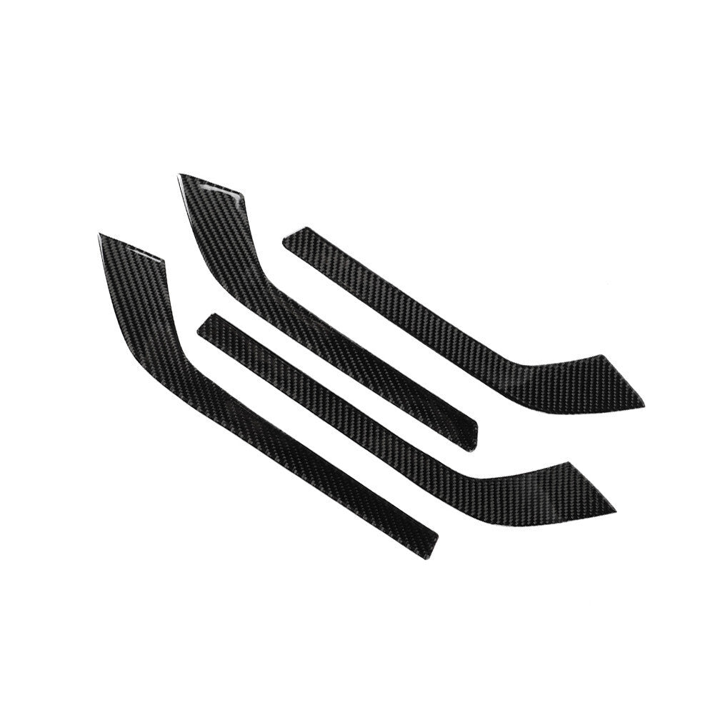 4Pcs Door Panel Trim Interior Strip Carbon Fiber Sticker for Audi Q7 2016-2019