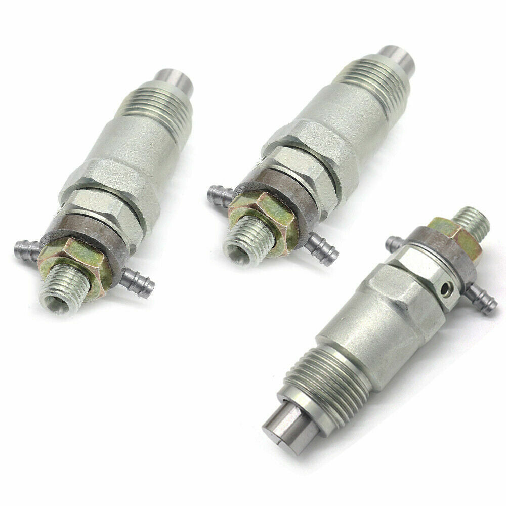 3 new fuel injectors 15271-53000 for Kubota D1302, D1402, V1702, and V1902 engines.