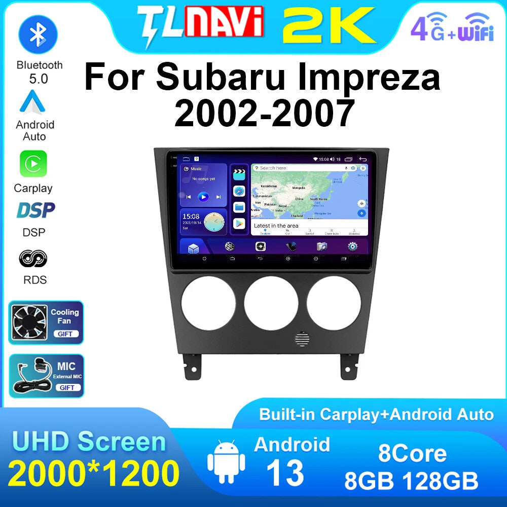 for Subaru for Impreza GD Radio Video Player Carplay GPS for Navigator Car Radio Stereo