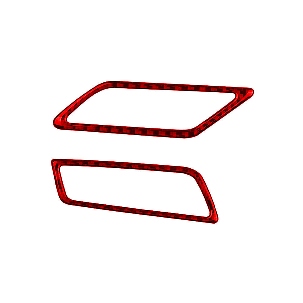 Red Dashboard Air Vent Outlet Carbon Fiber Trims for VW for Golf 8 MK8 GTI 2020-2021