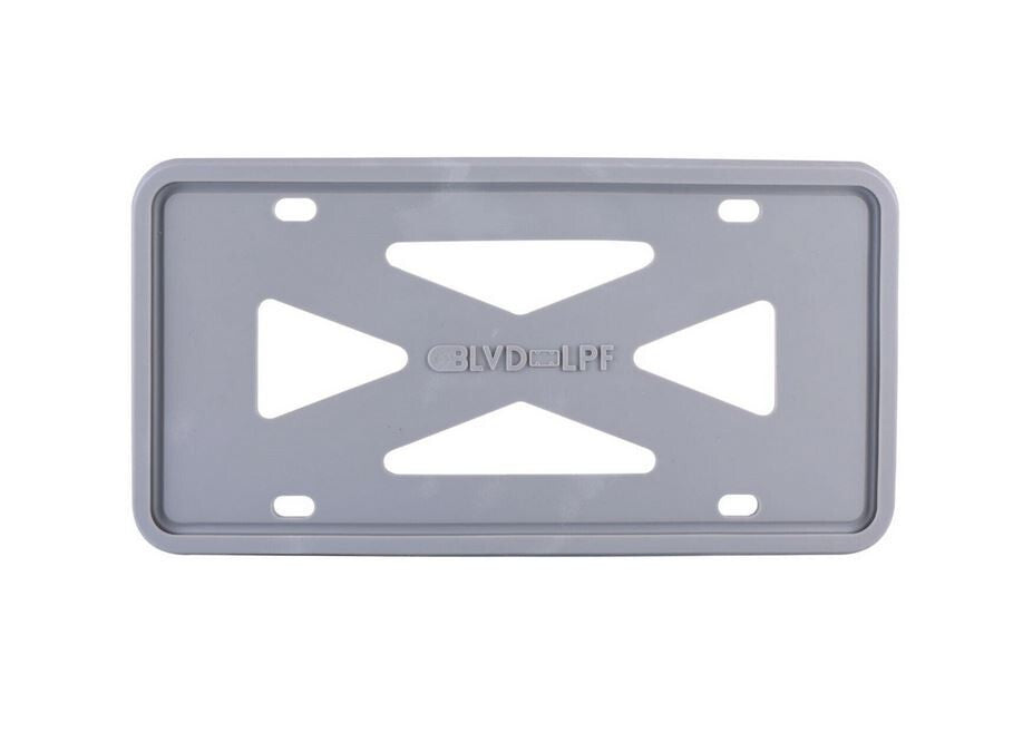 1 piece of car license plate frame cover cap, trunk gray silicone, suitable for Volvo