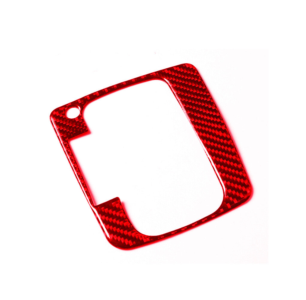 Red Carbon Fiber Interior Gear Shift Panel Cover for Subaru Forester 2013-2018
