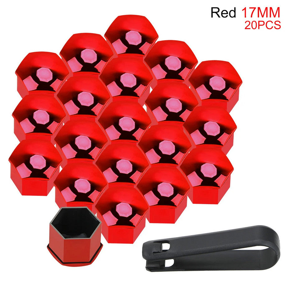 Car wheel nut cover, hub bolt protector, rust-proof bolt, red, suitable for Chevrolet