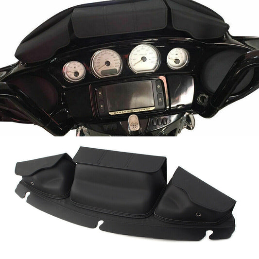 3Pouch Windshield Batwing Fairing Pocket Bag for Harley Touring FLHX FLHTK FLHXS