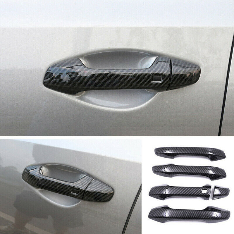 Carbon Fiber Exterior Door Handle Cover Trim for Kia K3 Forte Cerato 2019-2022