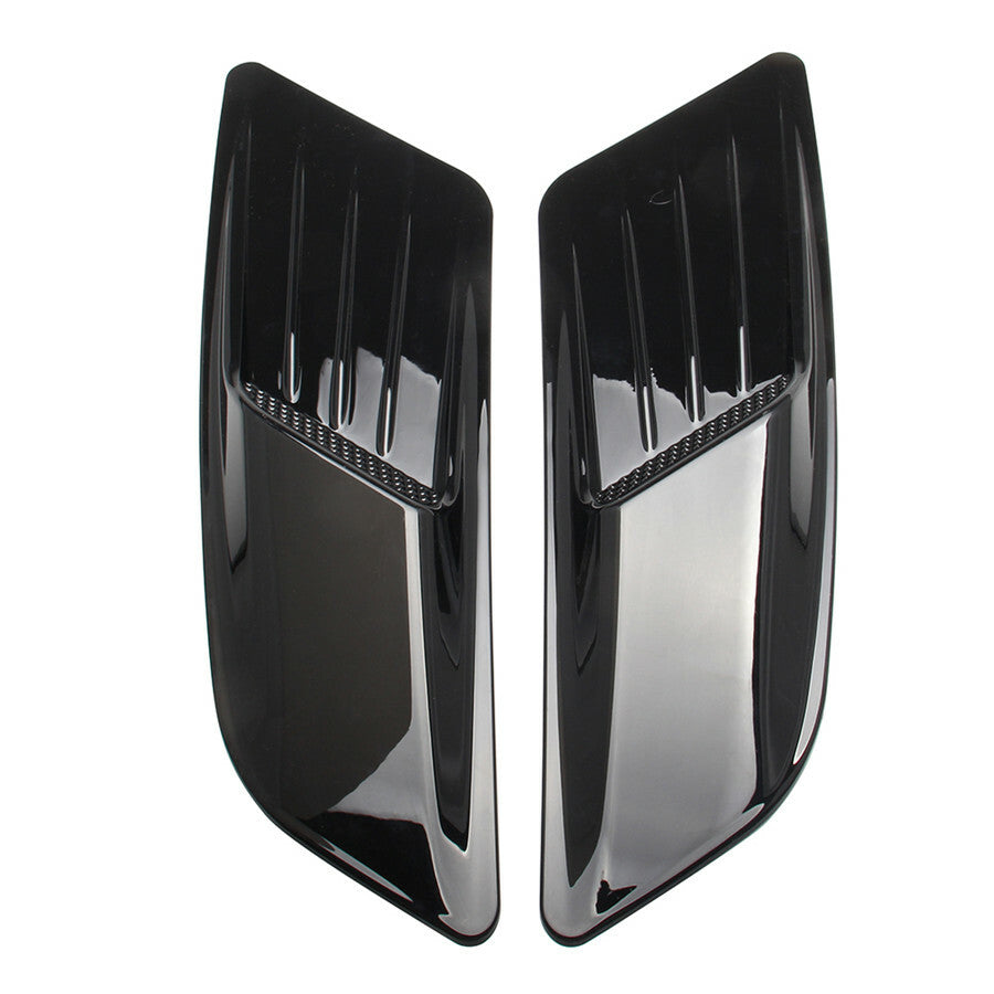 2PCS Black Hood Scoop Intake Vent For Racing Car Accessory Hoods Vents Cover