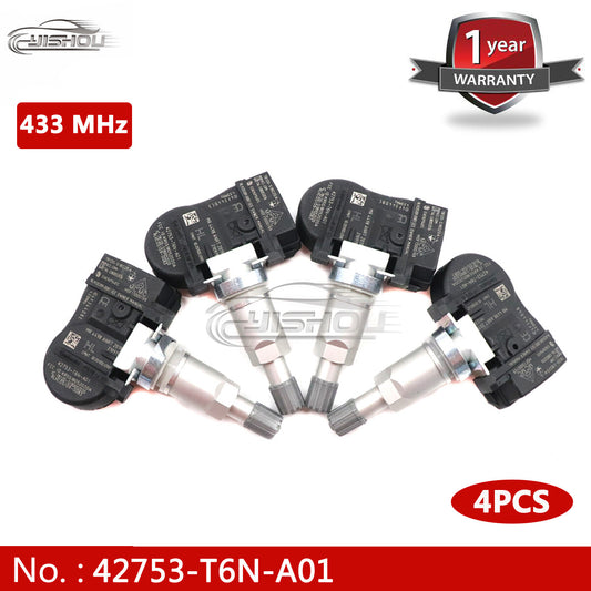 4-pack 42753-T6N-A01 433MHz Tire Pressure Sensor (TPMS) for Honda Odyssey and for Acura