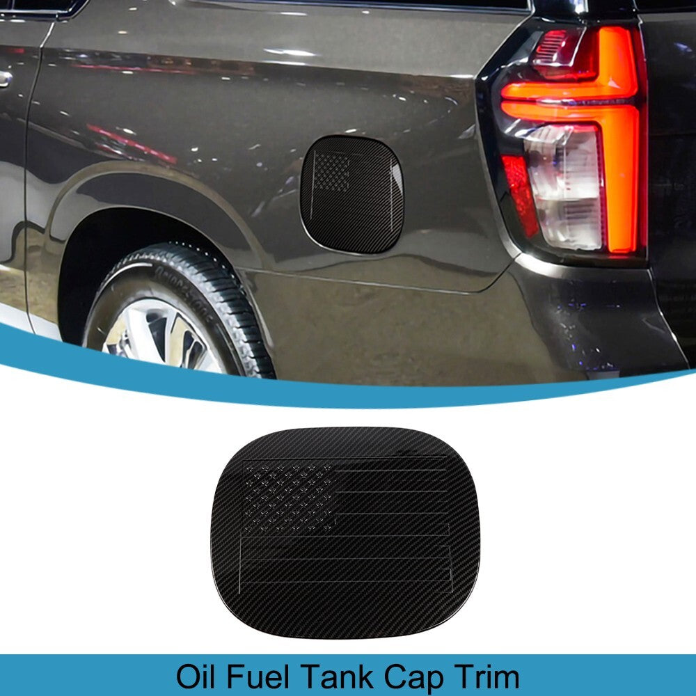 Oil Fuel Tank Cap Cover Trim for Chevrolet Suburban Tahoe for GMC - for YUKON Carbon Fiber