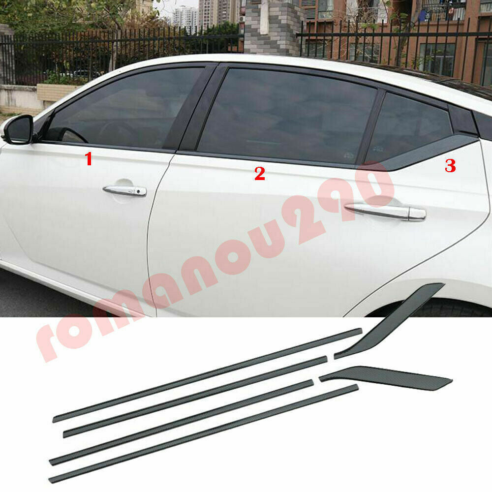 for Nissan Altima steel black Car window Bottom strip Cover Trim 6PCS 2019-2022