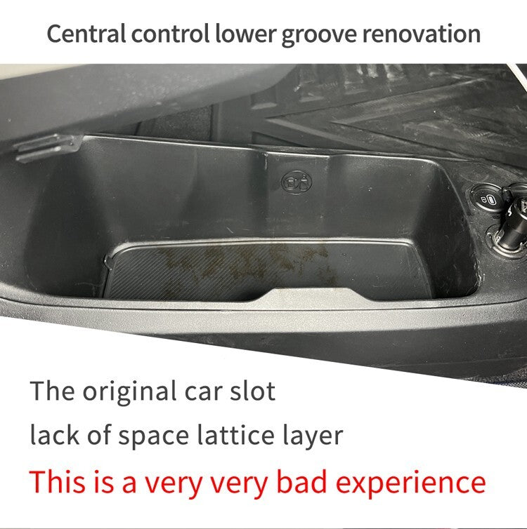 for Kia EV6 2022 - 2023 Center Console Storage Box Lower Layer Tray Organizer
