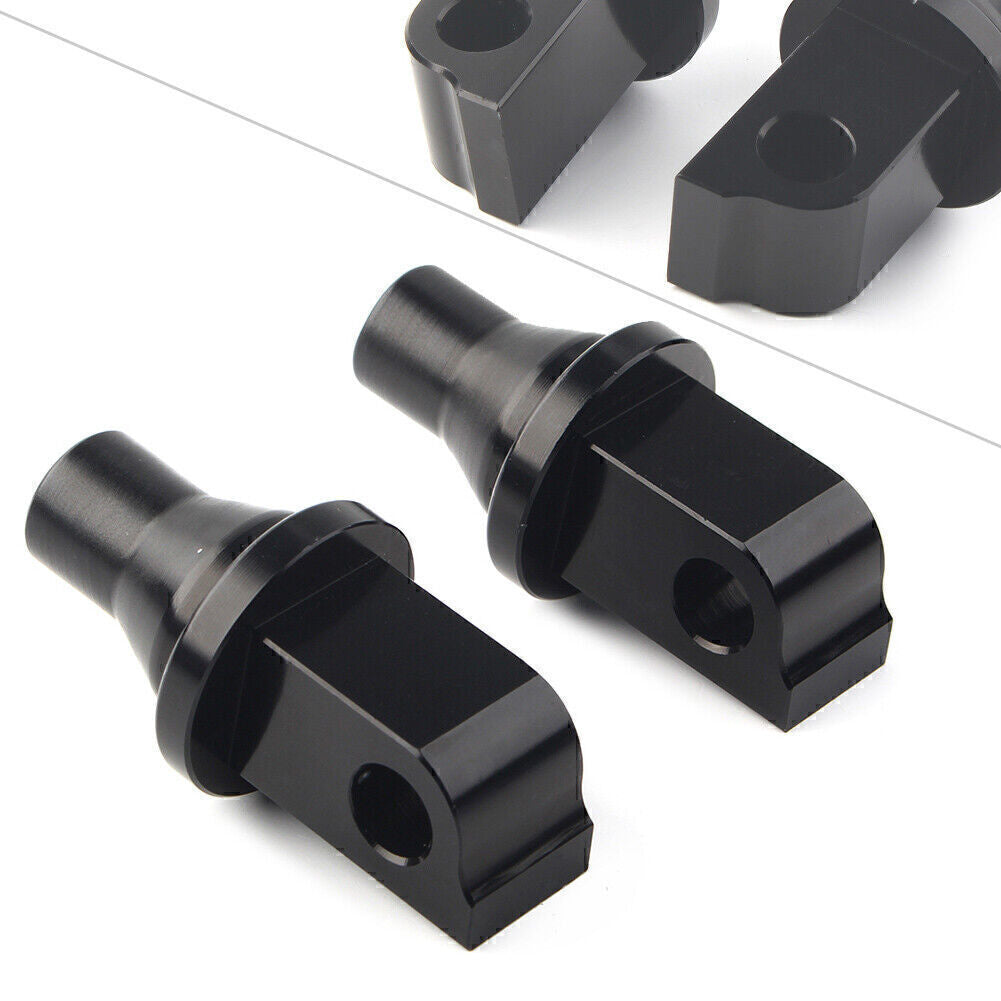 Front/Rear Tapered Foot Peg Adapters for Yamaha for Honda VTX for Suzuki Black/ Chrome