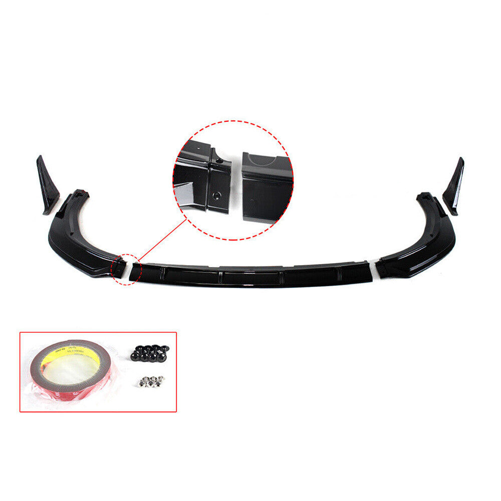 for Camry SE XSE 2018-23 V2 Yofer Style Winglet Black Front Bumper Lip Splitter