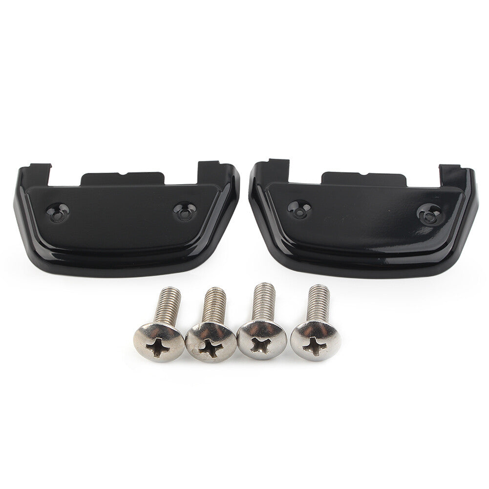 Pair Passenger Footboard Floorboard Covers Black for Harley Touring Road Glide