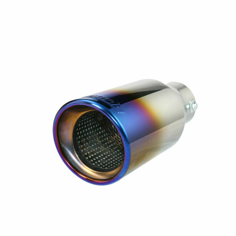 67mm ID Universal Stainless Welding Tail Tip Exhaust Tip 4'' OD Blue 250mm Tip