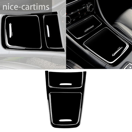 3¡ÁBlack Central Control Storage Box Trim for Benz A GLA CLA Class W176 2013-2019