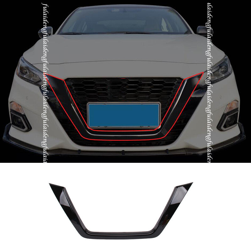 for Nissan Altima 2019-2022 Piano black FRONT Bumper Grills Moulding Cover Trim
