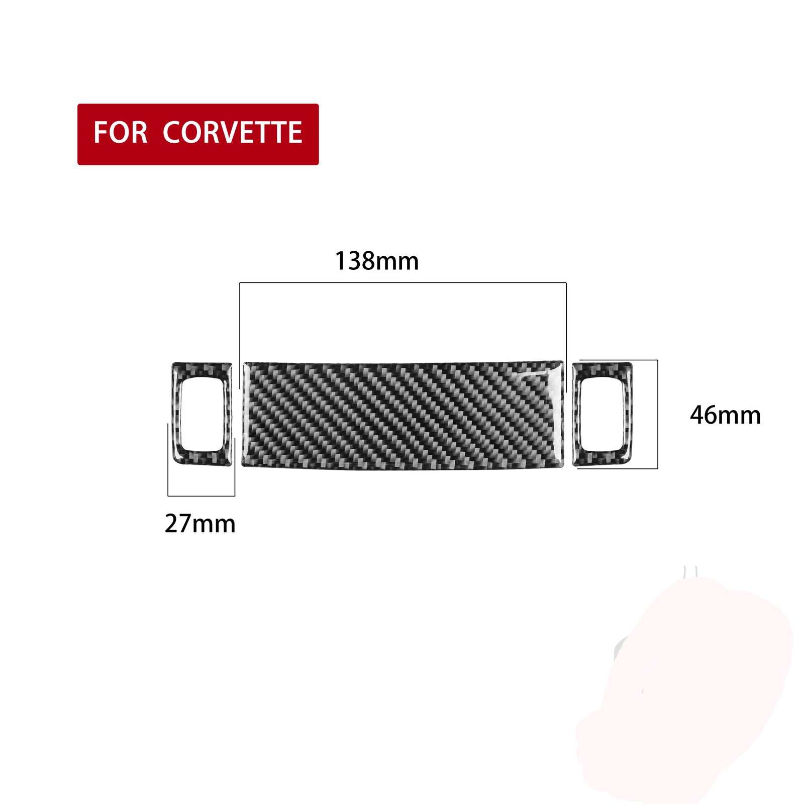 for Chevrolet for Corvette C6 Carbon Fiber for Seat Heater Button Storage Box Cover Trim