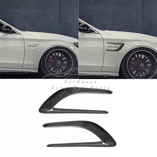 for Mercedes-Benz C-Class C43 C63 W205 AMG Carbon Fiber Side Fender Vent Cover