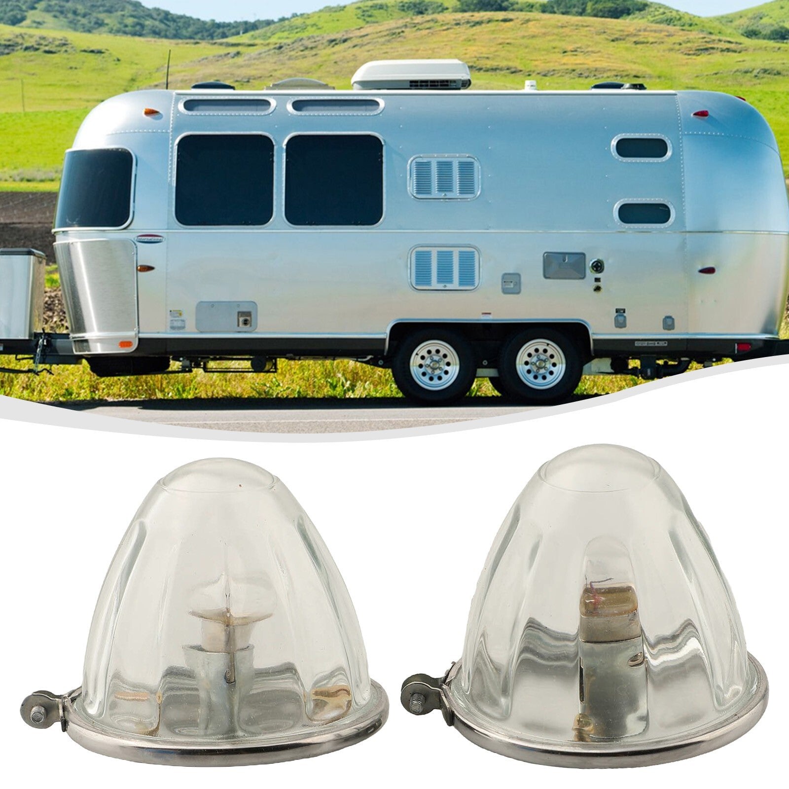 2-Piece Amber Watermelon Light Glass Kit for Gap Lights and Mudguard Lights