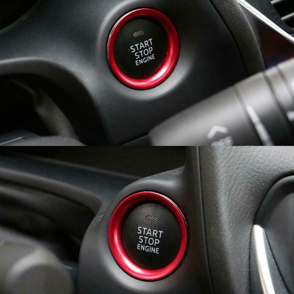 for Mazda 3 6 CX-5 Inner Console Keyless Engine Start Stop Button Cover Trim