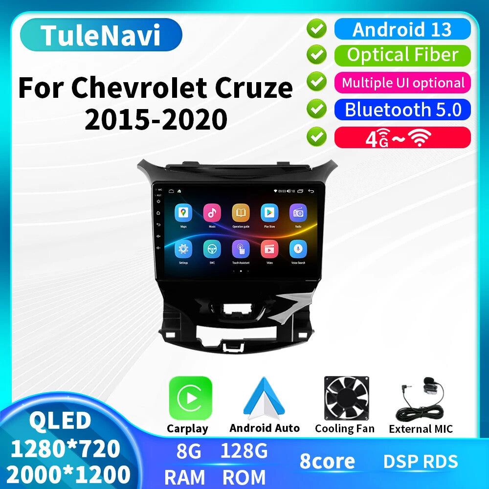 for Chevrolet for Cruze Multimedia Stereo Android Auto CarPlay Car Radio GPS Screen