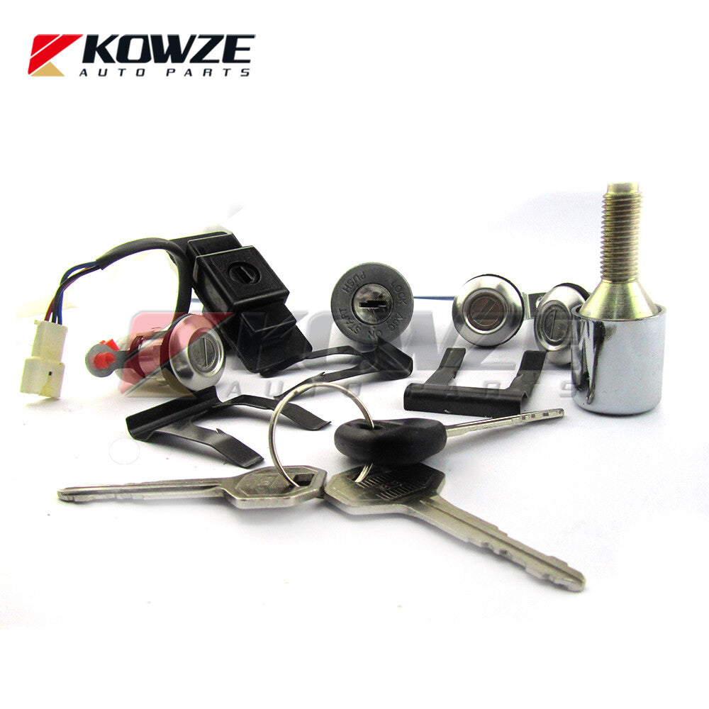 Lock Cylinder Key Set for Mitsubishi Pajero Montero 2nd 4G54 4D56 MR259111