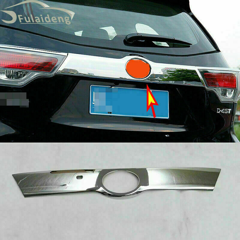 Chrome Rear Trunk Molding Cover Trim W/ for Smart Key for Toyota Highlander 2014-2019