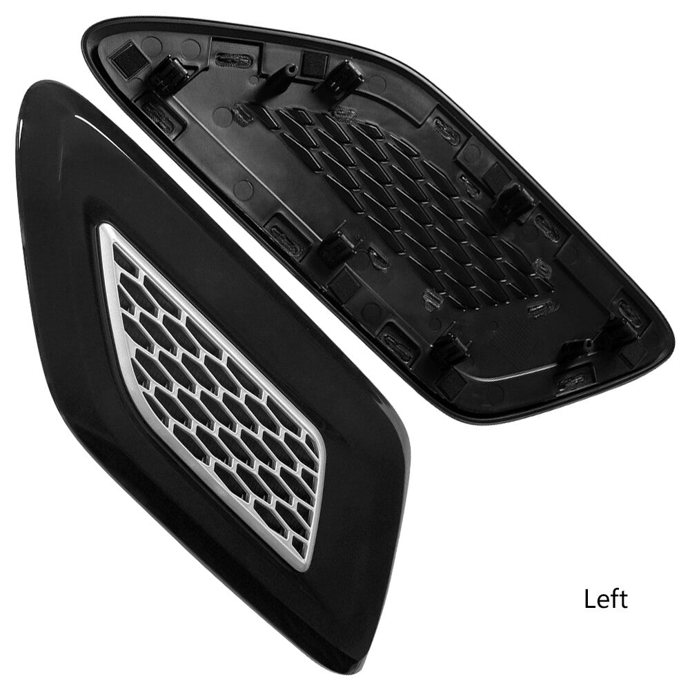 1Pair Front Hood Vent Air Grille Cover w/ Silver for Range Rover Sport 2014-2017