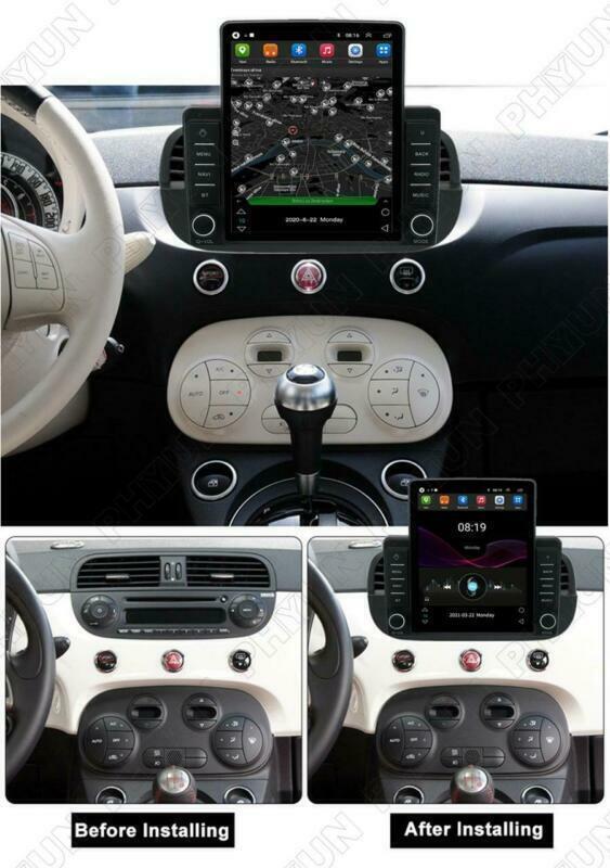 Android 10.1 Stereo Radio 9.5 Vertical Head Unit 2+32GB For 2007-2015 for Fiat 500