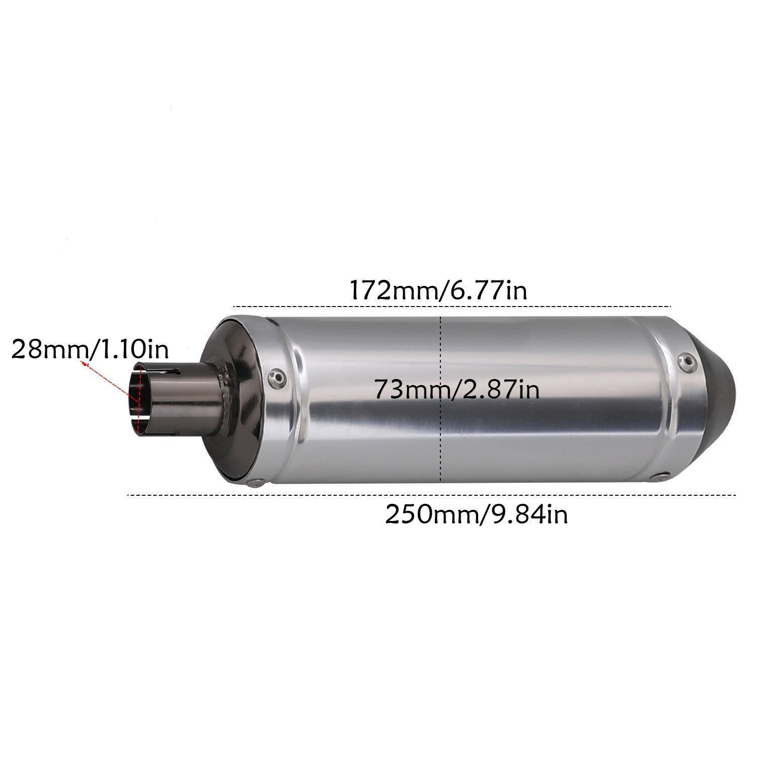 28mm exhaust muffler for Honda CRF50 XR50 SSR motorcycles 110cc 125cc Dirt bicycles