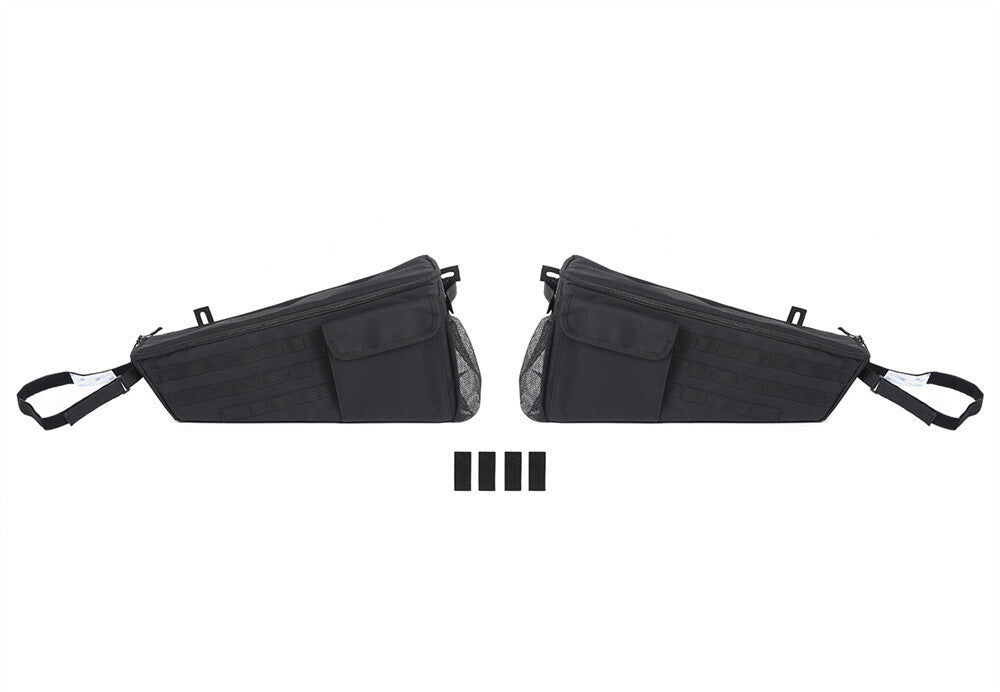 2¡ÁBlack Rear Trunk Side Storage Bag Organizer for Jeep for Wrangler JL 2Door 2018-23