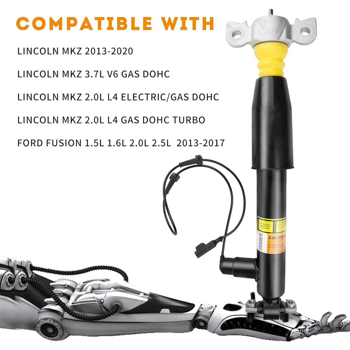 Two rear shock absorber struts for Porsche 970 for Panamera 3.0L, 3.6L, and 4.8L models (2010-2016).
