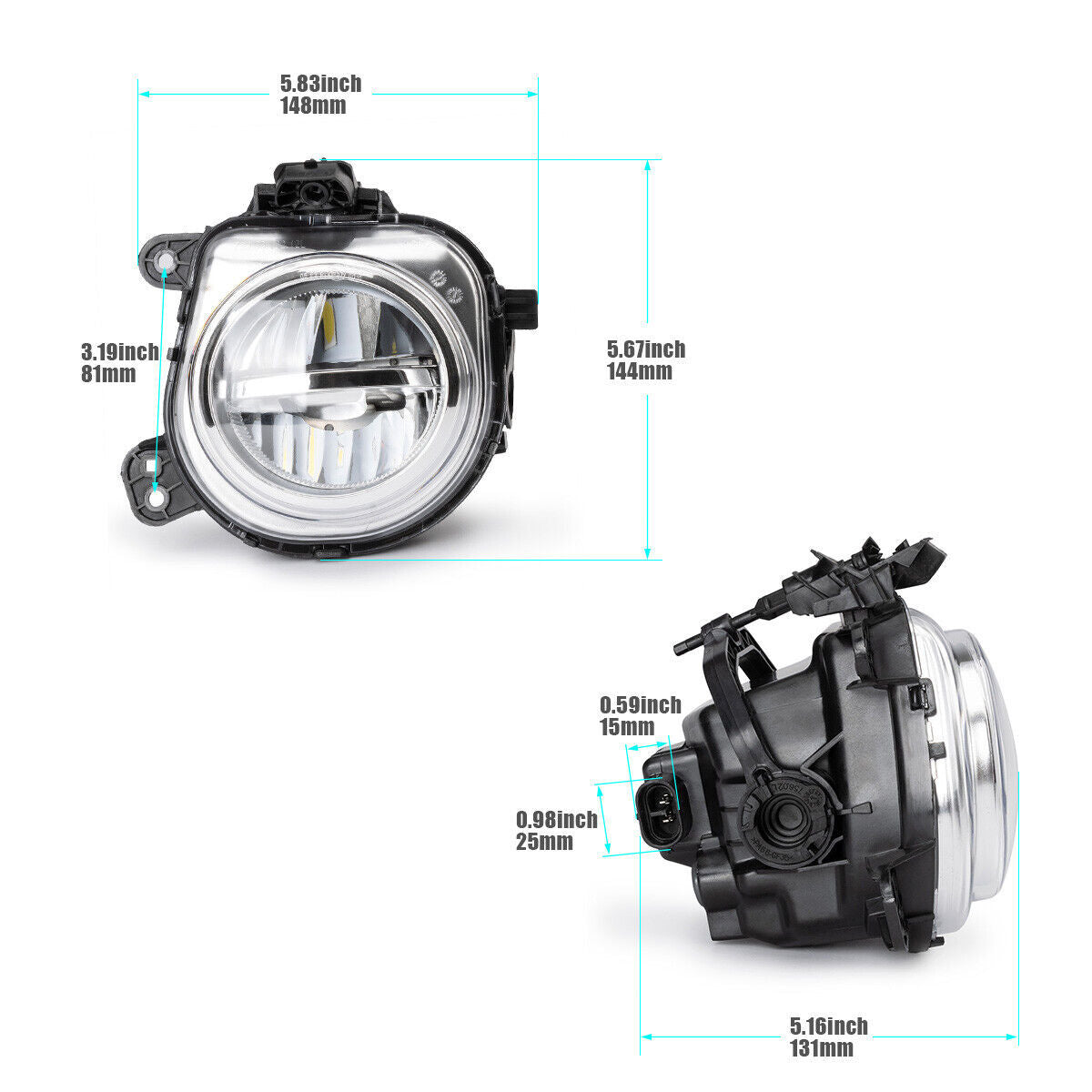 Left Fog Light Fits for BMW F26 X5 F15 F85 X6 F16 SUV 2015 2016-2018 63177317251