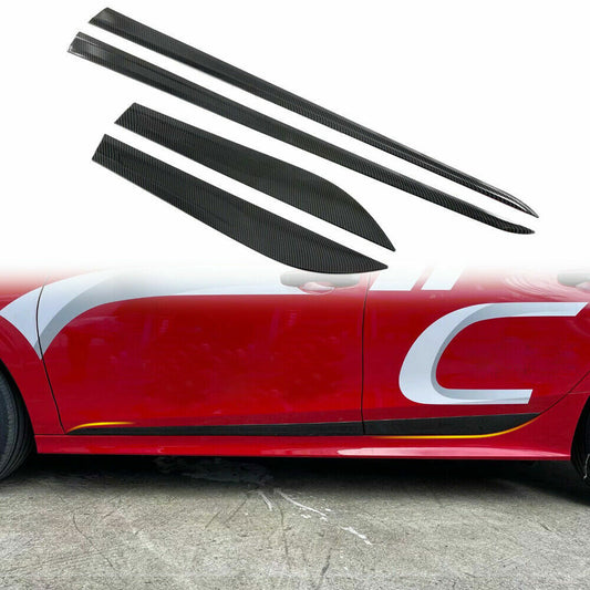 for Honda for Civic 2022-23 Carbon Fiber ABS Door Side Body Moulding Cover Trim Kit