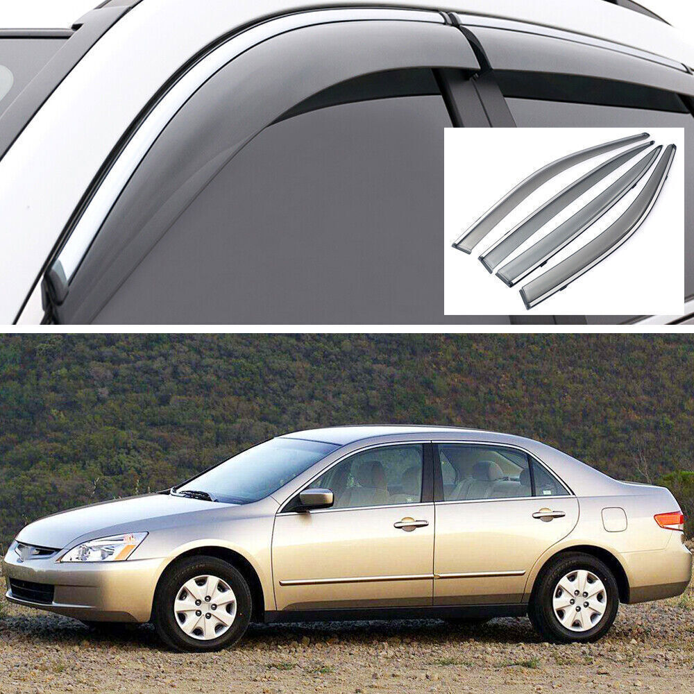 4X Window Deflector Visors Rain Guards Vent Shade for 03-2007 for Honda Accord Sedan
