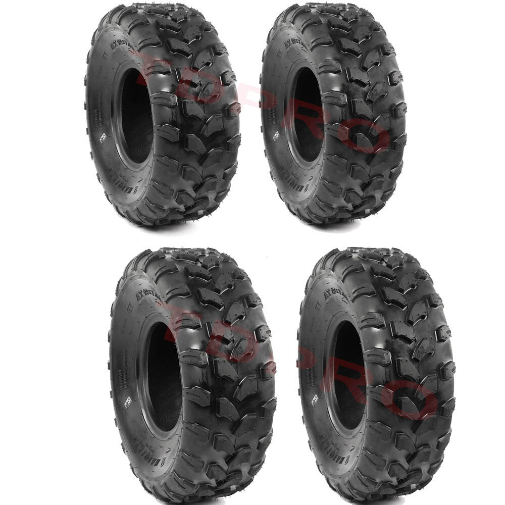 4-pack 19x7.00-8 tubeless all-terrain tires suitable for Suzuki LT80 and Z90 go-karts.