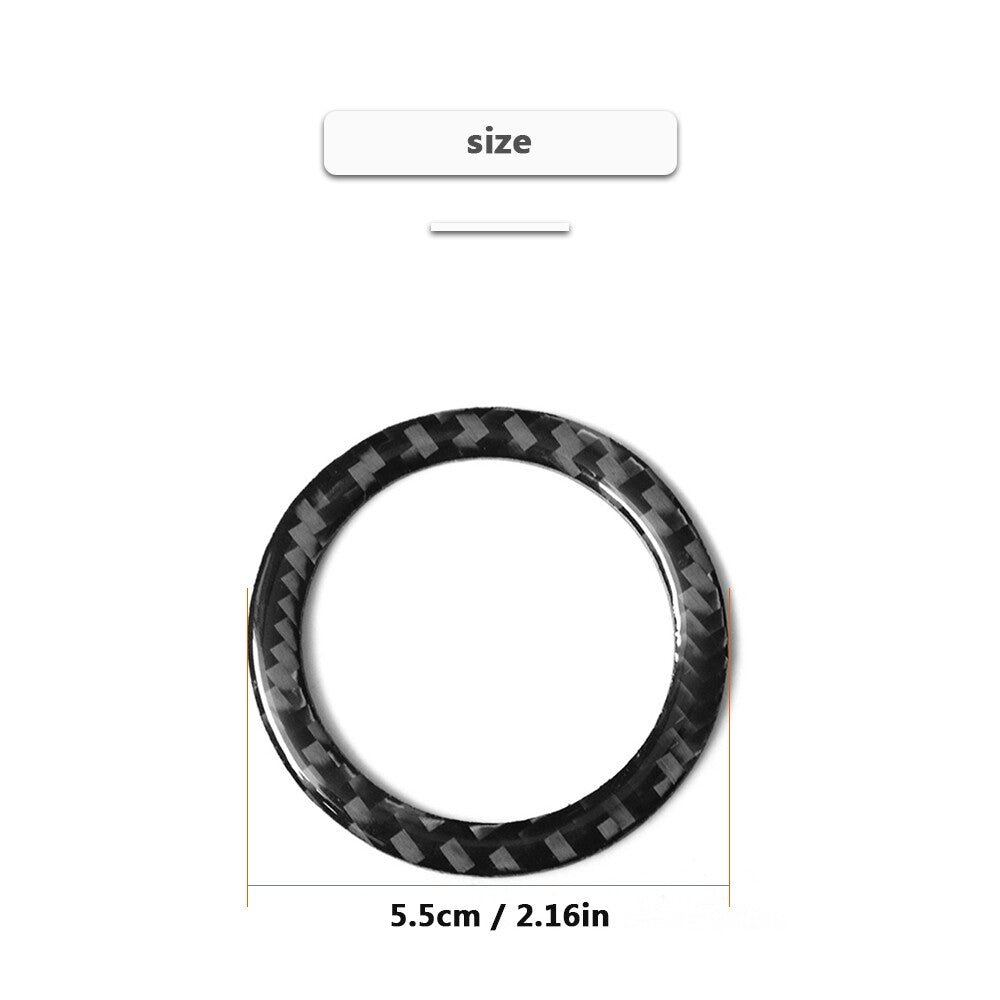 Carbon Fiber Ignition Button Ring Cover Trim for Subaru Forester 2013-2018